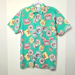 Le Chateau Global Vintage 💯% Cotton Casual Button-Down Shirt, Sz M (PTP 22")